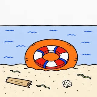 The ring washed up on an empty beach